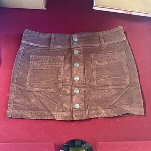 Free People Brown Mini Skirt